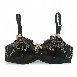 Felina Lingerie Lace Sheer Unlined Wire Bra size 36D